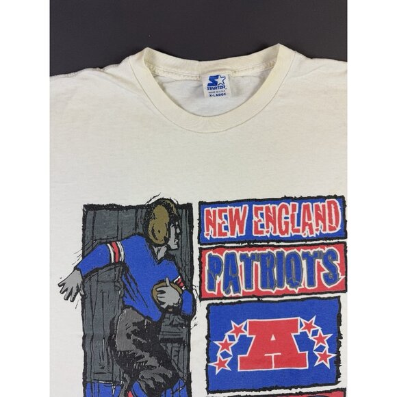 Rare Vintage Starter 90s 1997 NFL New England Patriots Football XL AFC Champions - Picture 4 of 15